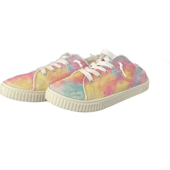 MADDEN GIRL Pastel Tie-Dye Scrunchback Sneakers - Size 10 - Picture 3 of 6